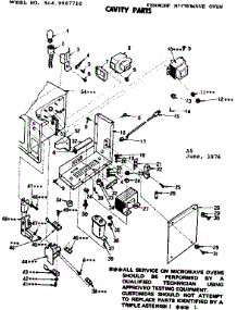 Cavity Parts parts for Kenmore Microwave 564.9907710 (5649907710, 564 9907710) from AppliancePartsPros.com