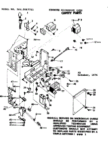 Cavity Parts parts for Kenmore Microwave 564.9907711 (5649907711, 564 9907711) from AppliancePartsPros.com