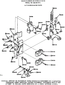 Latch Mechanism parts for Kenmore Microwave 564.9917711 (5649917711, 564 9917711) from AppliancePartsPros.com