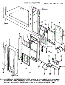 Control Panel Parts parts for Kenmore Microwave 564.9977910 (5649977910, 564 9977910) from AppliancePartsPros.com