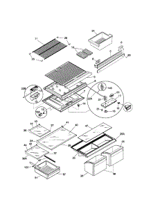 Shelves parts for Kenmore Refrigerator 253.69137991 (25369137991, 253 69137991) from AppliancePartsPros.com