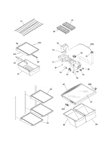 Shelves parts for Kenmore Refrigerator 253.69232702 (25369232702, 253 69232702) from AppliancePartsPros.com