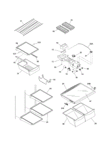 Shelves parts for Kenmore Refrigerator 253.69242700 (25369242700, 253 69242700) from AppliancePartsPros.com