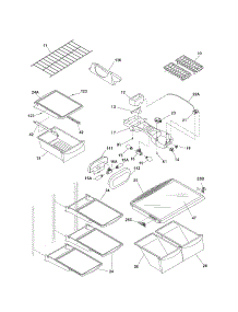 Shelves parts for Kenmore Refrigerator 253.69252701 (25369252701, 253 69252701) from AppliancePartsPros.com