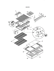 Shelves parts for Kenmore Refrigerator 253.69800892 (25369800892, 253 69800892) from AppliancePartsPros.com