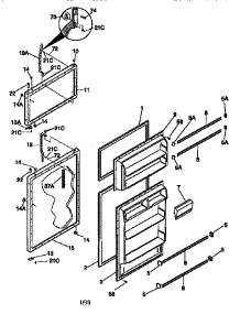Doors parts for Kenmore Refrigerator 253.69802890 (25369802890, 253 69802890) from AppliancePartsPros.com