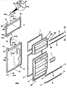 Doors parts for Kenmore Refrigerator 253.69804891 (25369804891, 253 69804891) from AppliancePartsPros.com