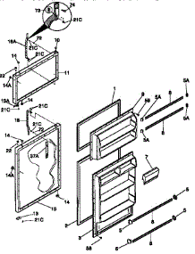 Doors parts for Kenmore Refrigerator 253.69807890 (25369807890, 253 69807890) from AppliancePartsPros.com