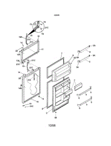Door parts for Kenmore Refrigerator 253.69822890 (25369822890, 253 69822890) from AppliancePartsPros.com