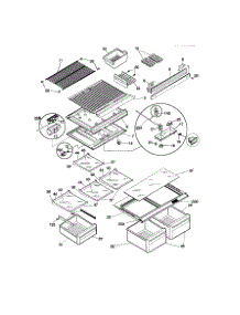 Shelves parts for Kenmore Refrigerator 253.69837990 (25369837990, 253 69837990) from AppliancePartsPros.com