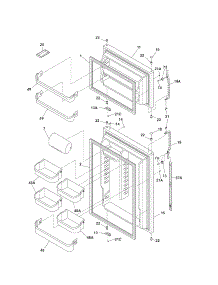 Door parts for Kenmore Refrigerator 253.69932700 (25369932700, 253 69932700) from AppliancePartsPros.com