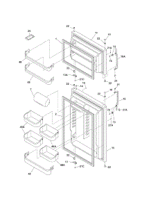Doors parts for Kenmore Refrigerator 253.69939703 (25369939703, 253 69939703) from AppliancePartsPros.com