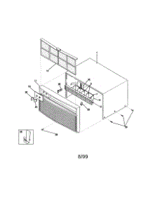 Cabinet Front And Wrapper parts for Kenmore Air Conditioner 253.70055992 (25370055992, 253 70055992) from AppliancePartsPros.com