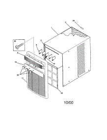 Cabinet Front And Wrapper parts for Kenmore Air Conditioner 253.70066000 (25370066000, 253 70066000) from AppliancePartsPros.com