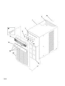 Cabinet Front And Wrapper parts for Kenmore Air Conditioner 253.70066002 (25370066002, 253 70066002) from AppliancePartsPros.com