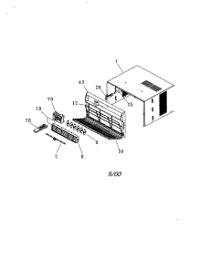 Cabinet Front And Wrapper parts for Kenmore Air Conditioner 253.70069000 (25370069000, 253 70069000) from AppliancePartsPros.com