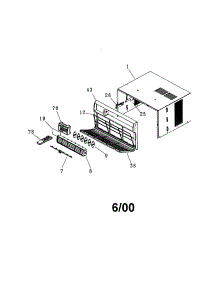 Cabinet Front And Wrapper parts for Kenmore Air Conditioner 253.70069001 (25370069001, 253 70069001) from AppliancePartsPros.com