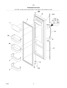 Refrigerator Door parts for Kenmore Refrigerator 253.54624407 (25354624407, 253 54624407) from AppliancePartsPros.com