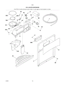 Ice & Water Dispenser parts for Kenmore Refrigerator 253.54624407 (25354624407, 253 54624407) from AppliancePartsPros.com