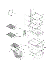 Shelves parts for Kenmore Refrigerator 253.54628501 (25354628501, 253 54628501) from AppliancePartsPros.com