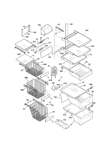 Shelves parts for Kenmore Refrigerator 253.54672303 (25354672303, 253 54672303) from AppliancePartsPros.com