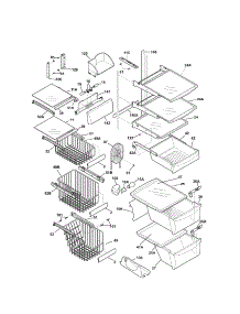 Shelves parts for Kenmore Refrigerator 253.54673300 (25354673300, 253 54673300) from AppliancePartsPros.com