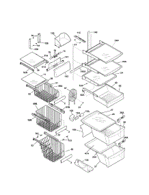 Shelves parts for Kenmore Refrigerator 253.54674302 (25354674302, 253 54674302) from AppliancePartsPros.com