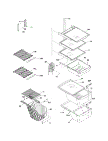 Shelves parts for Kenmore Refrigerator 253.54703408 (25354703408, 253 54703408) from AppliancePartsPros.com
