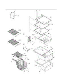 Shelves parts for Kenmore Refrigerator 253.54713500 (25354713500, 253 54713500) from AppliancePartsPros.com