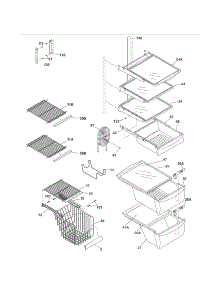 Shelves parts for Kenmore Refrigerator 253.54713502 (25354713502, 253 54713502) from AppliancePartsPros.com