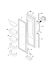 Refrigerator Door parts for Kenmore Refrigerator 253.54733301 (25354733301, 253 54733301) from AppliancePartsPros.com
