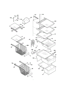 Shelves parts for Kenmore Refrigerator 253.54733301 (25354733301, 253 54733301) from AppliancePartsPros.com
