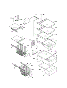 Shelves parts for Kenmore Refrigerator 253.54733303 (25354733303, 253 54733303) from AppliancePartsPros.com