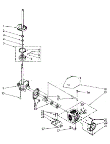 Gearcase And Motor parts for Kenmore Washer 110.82984700 (11082984700, 110 82984700) from AppliancePartsPros.com