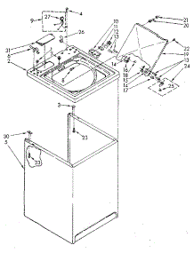 Top And Cabinet parts for Kenmore Washer 110.82992110 (11082992110, 110 82992110) from AppliancePartsPros.com
