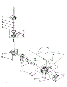 Brake, Clutch, Gearcase, Motor And Pump parts for Kenmore Washer 110.82992310 (11082992310, 110 82992310) from AppliancePartsPros.com