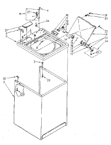Top And Cabinet parts for Kenmore Washer 110.82992800 (11082992800, 110 82992800) from AppliancePartsPros.com
