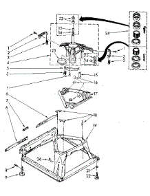 Machine Base parts for Kenmore Washer 110.82993100 (11082993100, 110 82993100) from AppliancePartsPros.com