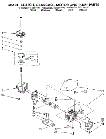 Brake, Clutch, Gearcase, Motor And Pump parts for Kenmore Washer 110.82993100 (11082993100, 110 82993100) from AppliancePartsPros.com