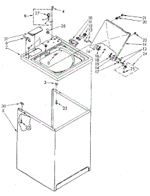 Top And Cabinet parts for Kenmore Washer 110.82993700 (11082993700, 110 82993700) from AppliancePartsPros.com