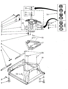 Machine Base parts for Kenmore Washer 110.82993710 (11082993710, 110 82993710) from AppliancePartsPros.com