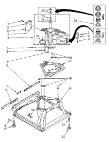 Machine Base parts for Kenmore Washer 110.82994310 (11082994310, 110 82994310) from AppliancePartsPros.com