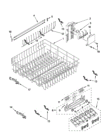 Upper Rack And Track Parts parts for Kenmore Dishwasher 665.76962K603 (66576962K603, 665 76962K603) from AppliancePartsPros.com