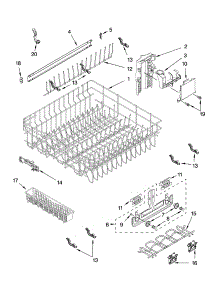 Upper Rack And Track Parts parts for Kenmore Dishwasher 665.76975K602 (66576975K602, 665 76975K602) from AppliancePartsPros.com