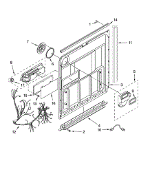 Door And Latch Parts parts for Kenmore Dishwasher 665.76975K602 (66576975K602, 665 76975K602) from AppliancePartsPros.com