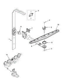 Upper Wash And Rinse Parts parts for Kenmore Dishwasher 665.76975K602 (66576975K602, 665 76975K602) from AppliancePartsPros.com