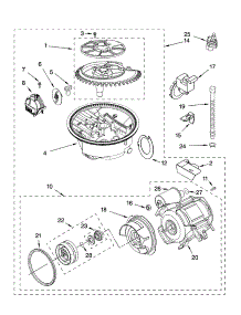 Pump And Motor Parts parts for Kenmore Dishwasher 665.76975K603 (66576975K603, 665 76975K603) from AppliancePartsPros.com
