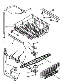 Upper Dishrack And Water Feed parts for Kenmore Dishwasher 665.773812 (665773812, 665 773812) from AppliancePartsPros.com