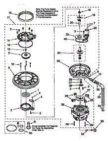 Pump And Motor parts for Kenmore Dishwasher 665.773812 (665773812, 665 773812) from AppliancePartsPros.com