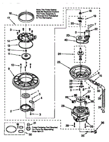 Pump And Motor parts for Kenmore Dishwasher 665.773882 (665773882, 665 773882) from AppliancePartsPros.com